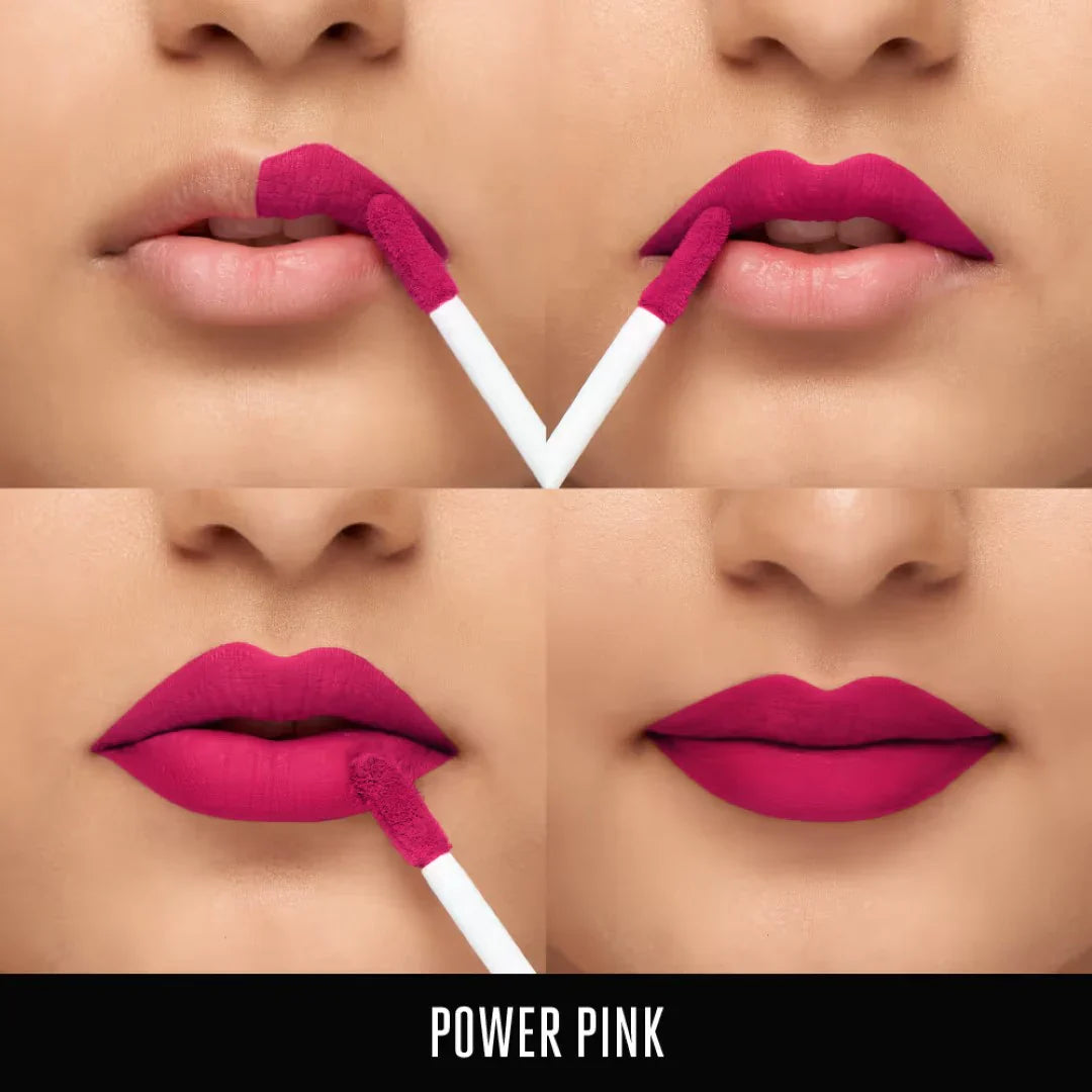 Lakme 9to5 Primer + Matte Liquid Lip Color - MP2 Power Pink(4.2ml)