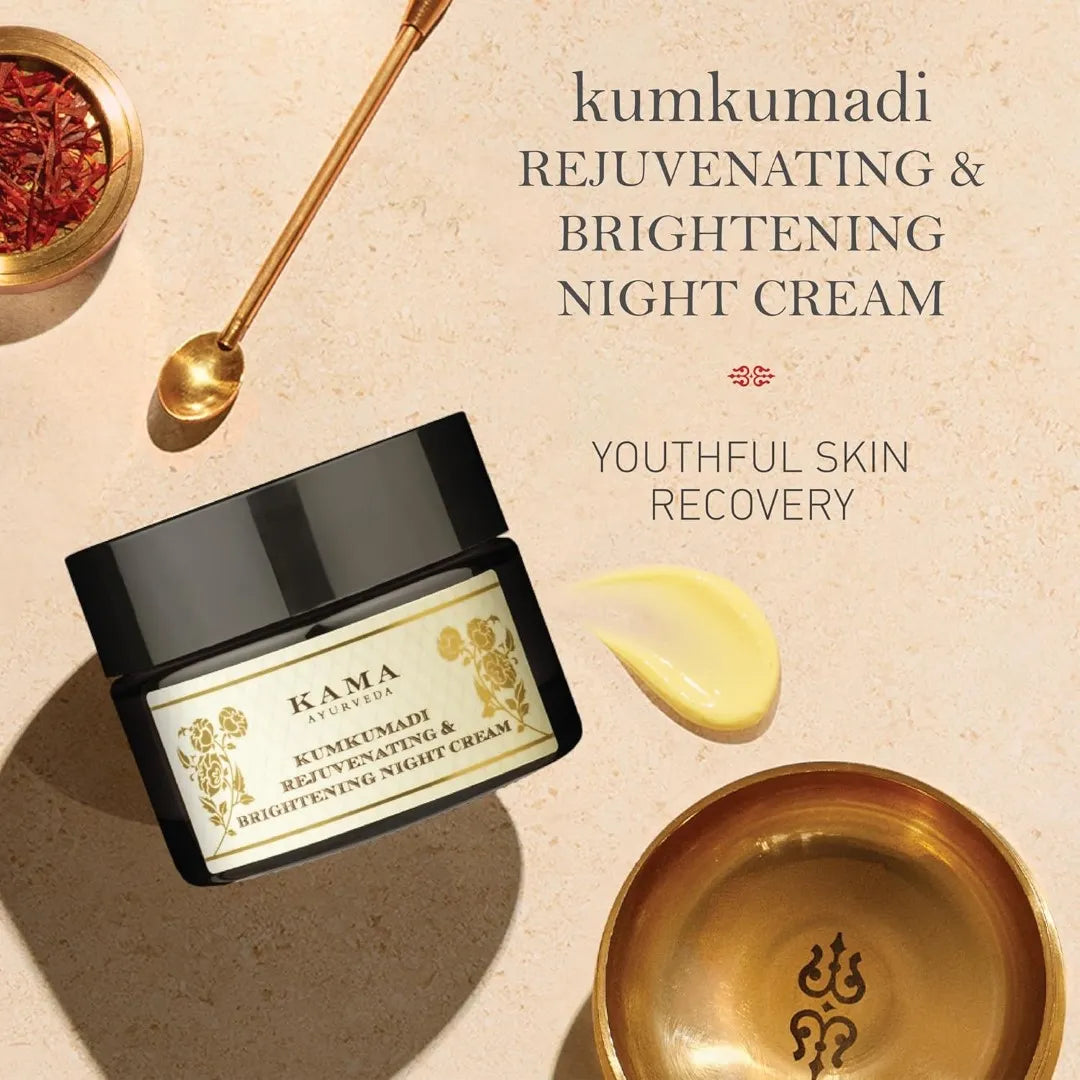 Kama Ayurveda Kumkumadi Rejuvenating and Brightening Ayurvedic Night Cream 25gm