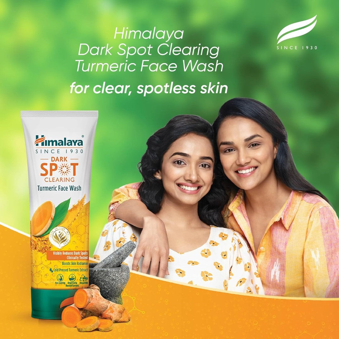 Himalaya Dark Spot Clearing Turmeric Face Wash | Reduce dark spots in 7 days | Organically sourced & Cold-pressed turmeric | 100ml