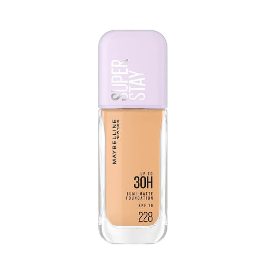 Maybelline New York Super Stay Lumi-Matte Liquid Foundation - 228, Up To 30H Long Wear, Water & Transfer Proof. SuperStay Lumi-Matte Liquid Foundation comes with Non-comedogenic & Vegan Formula | 35ml