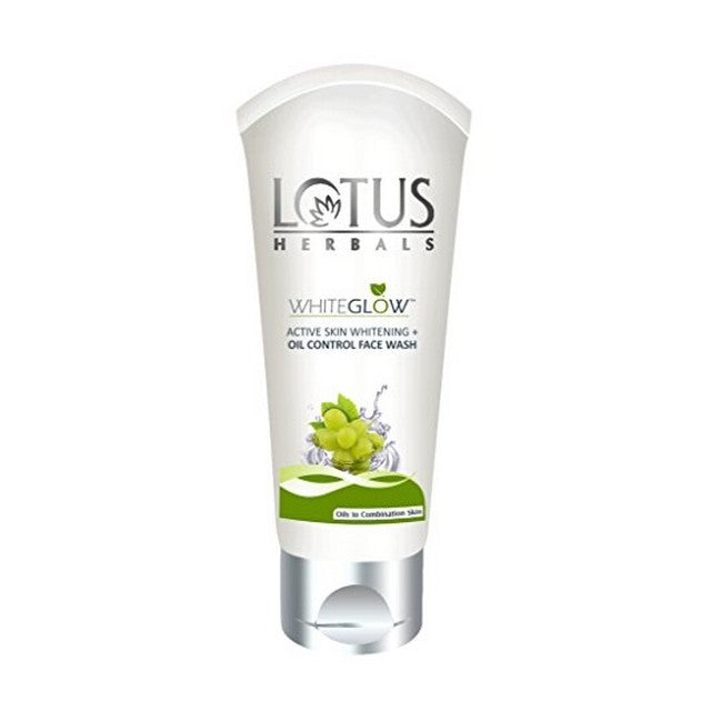 Lotus Herbals White Glow Active Skin Whitening And Oil Control Face Wash, 50g