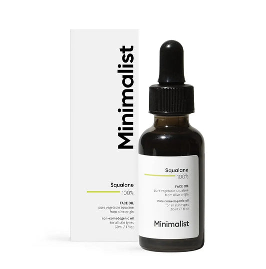 Minimalist Squalane 100% (Plant Derived) Super-Lightweight Face Oil | Improves Skin Hydration, Provides light Moisturization & Reduces Fine Lines | 30 ml