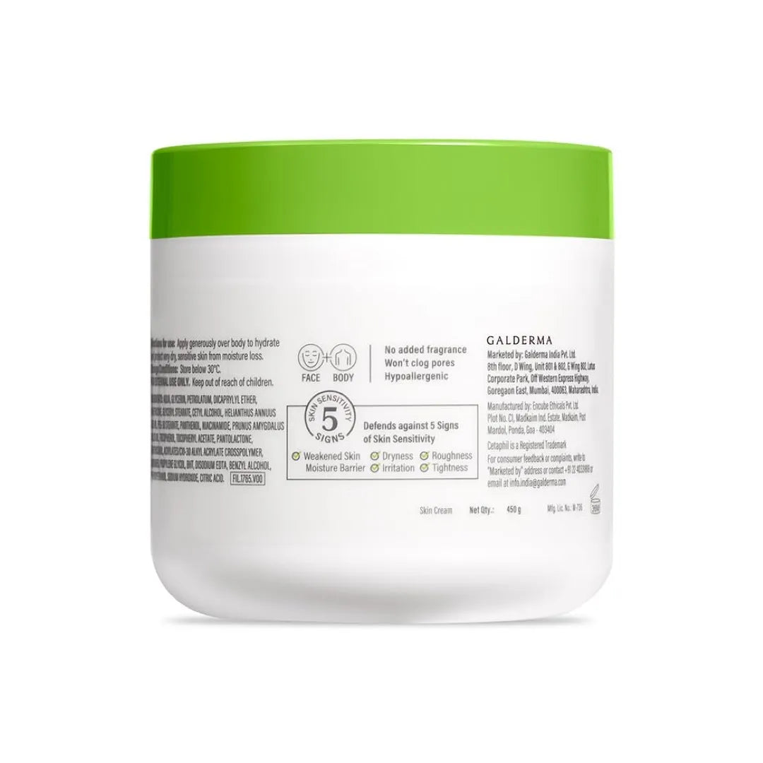 Cetaphil Moisturising Cream for Face & Body,Dry to Normal skin, 450 gm, Paraben & Sulphate free, Niacinamide &Vitamin B5