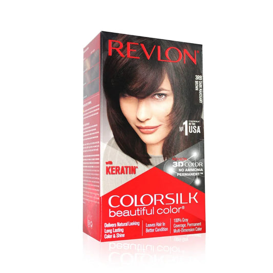 Revlon Colorsilk Permanent Hair Colour With Keratin (Dark Mahogany Brown 3RB)