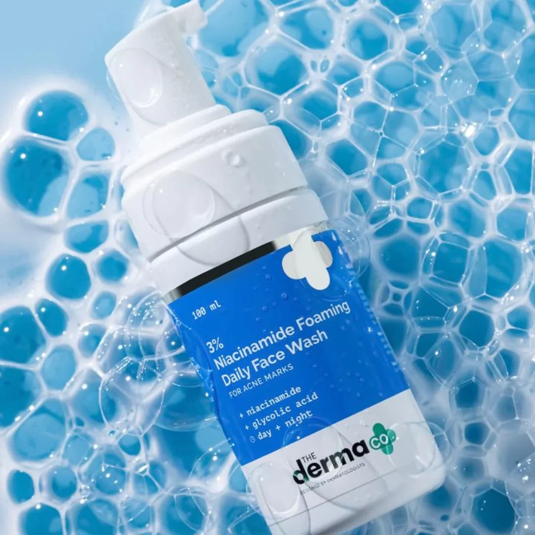 The derma Co 3% Niacinamide Foaming Face Wash - 100ml For Fades Acne Marks