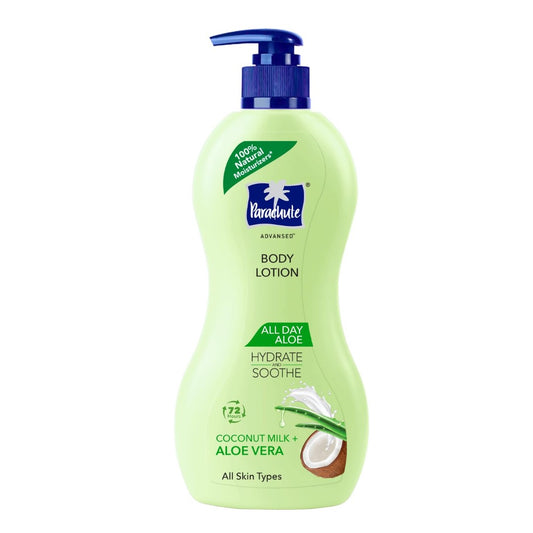 Parachute Advansed All Day Aloe Lotion, 100% Natural Moisturisers, 400ml