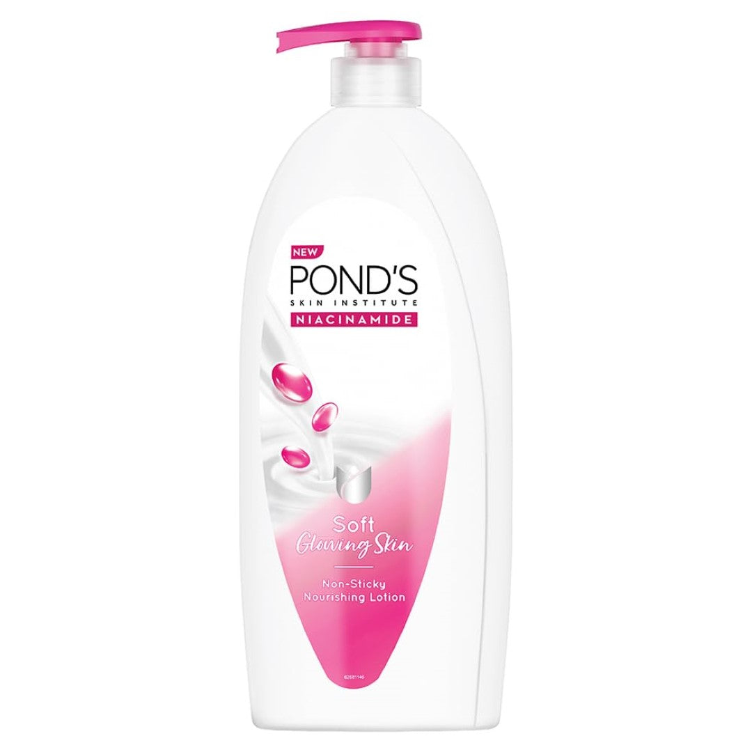 POND's Moisturizing Body Lotion, 600Ml, For Silky Soft, Smooth, Radiant Skin, With Niacinamide, 3X Moisturization, Lightweight, Non-Sticky, Quick Absorbing