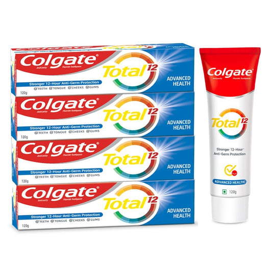 Colgate Total Advanced Health Anti-germ Toothpaste, 480g, Tooth Paste with 12-Hour Anti-Germ Protection, Whole Mouth Health (Combo Pack Offer)