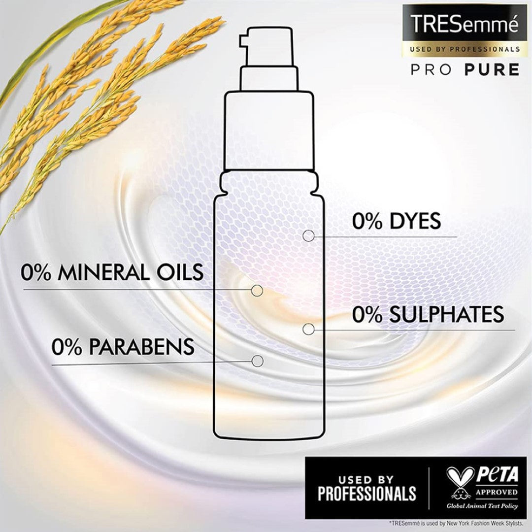 TRESemme Pro Pure Damage Recovery Serum 60ml, with Fermented Rice Water, Sulphate Free & Paraben Free, for Damaged Hair