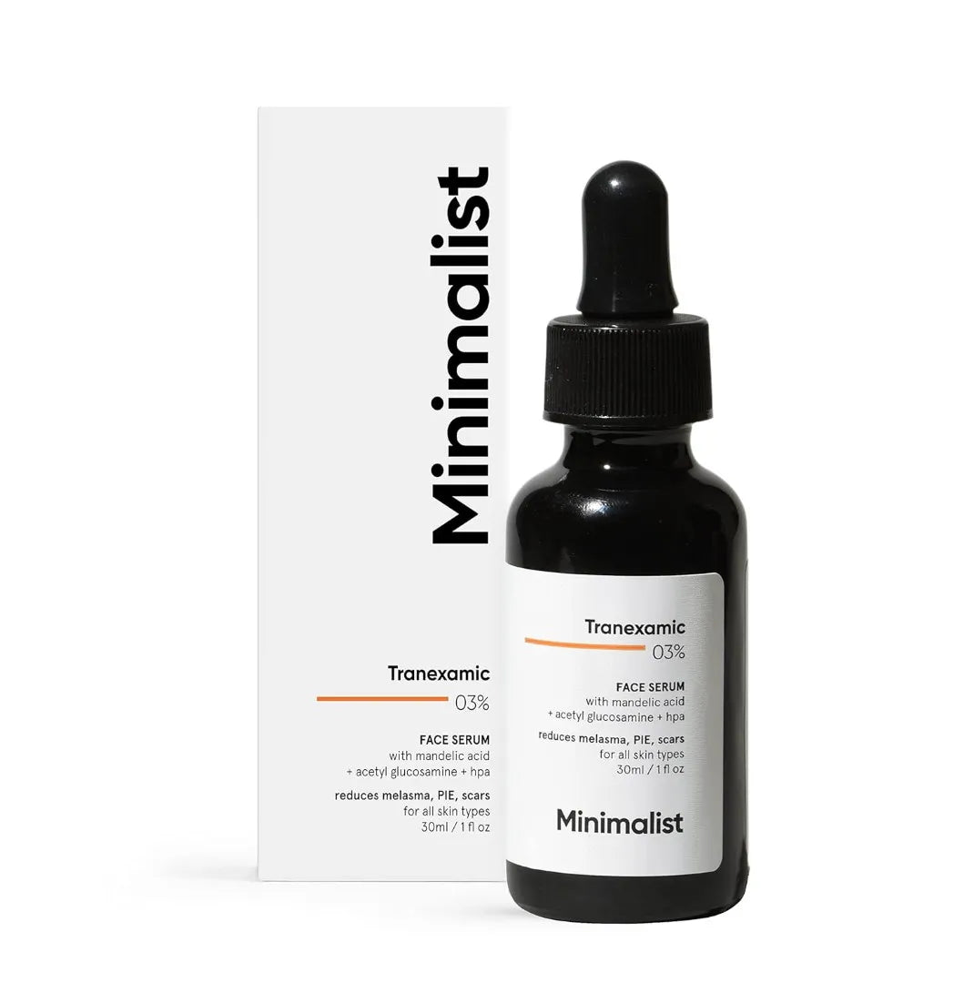 Minimalist 3% Tranexamic Acid Face Serum for Melasma, Pigmentation, Erythema & Acne Scars | Face Serum with HPA to Remove Melasma & Post Inflammatory Hyperpigmentation or Erythema (PIH & PIE) | 30 ml