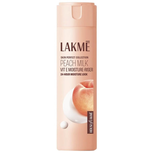 Lakme Peach Milk Face Moisturizer 120 ml, Daily Lightweight Lotion with Vitamin C & Vitamin E for Soft Glowing Skin - Non Oily 12h Moisture