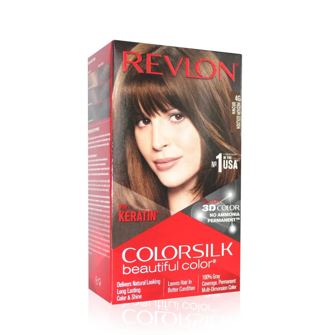 Revlon Colorsilk Permanent Hair Colour With Keratin (Medium Golden Brown 4G)