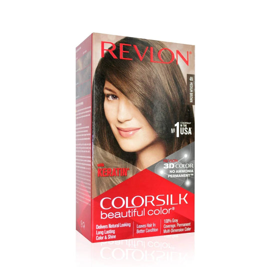 Revlon Colorsilk Permanent Hair Colour With Keratin (Medium Brown 4N)