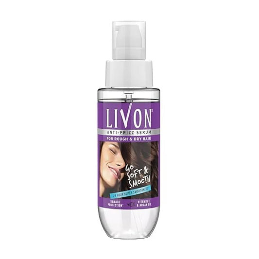 Livon Serum for Women & Men |For Dry & Rough Hair for 24 Hour Frizz-free Smoothness |With Argan Oil & Vitamin E |50 ml