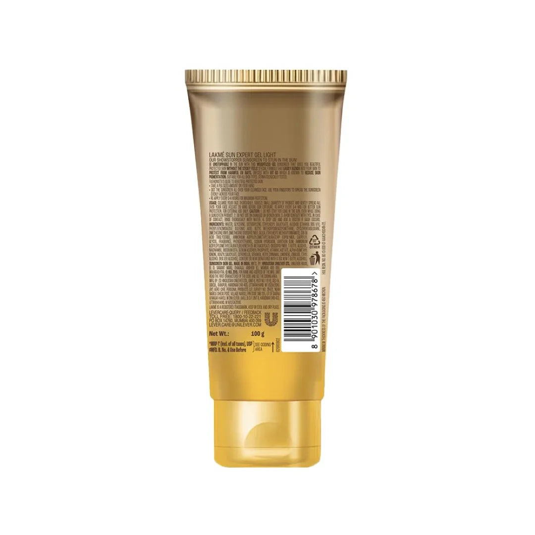 Lakme Sun Expert SPF 50 PA+++ Ultra Matte Gel Sunscreen with Vitamin B3 C & E (100g)