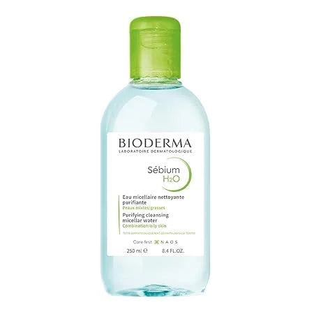 Bioderma Sébium H2O Purifying Micellar Cleansing Water and Makeup Removing Solution for Combination to Oily Skin 250 ml