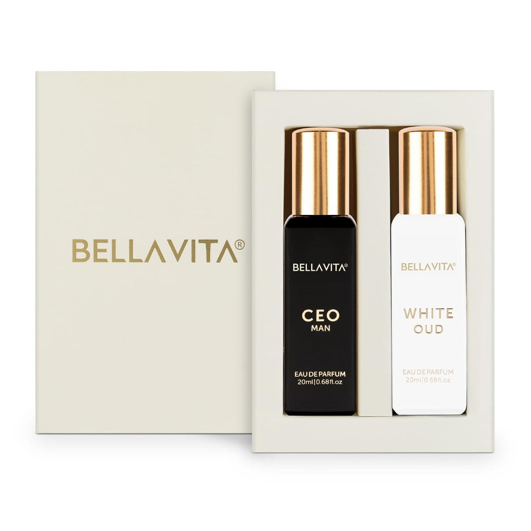 Bella Vita Luxury CEO Man & White Oud Unisex Perfume Combo Pack of 2, 20 ml Each