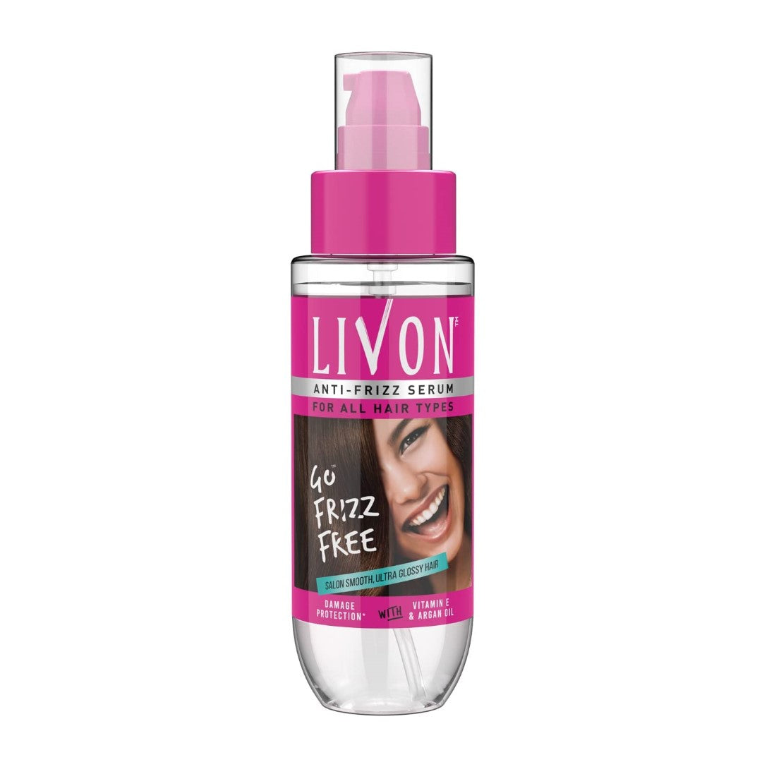 Livon Serum for Women & Men|All Hair Types for Frizz-free, Smooth & Glossy Hair |With Argan Oil & Vitamin E |100ml