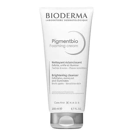 Bioderma Pigmentbio Foaming Cream Brightening Exfoliating Cleanser (Face & Body Wash) For Brightened Skin, 200 ml