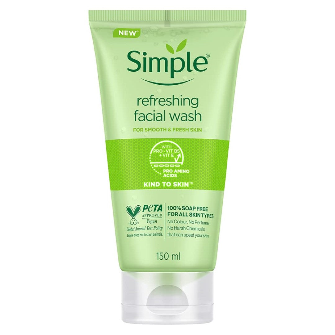 Simple Kind To Skin Refreshing Facial Wash 150 ml | For All Skin Types