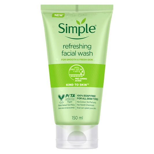 Simple Kind To Skin Refreshing Facial Wash 150 ml | For All Skin Types