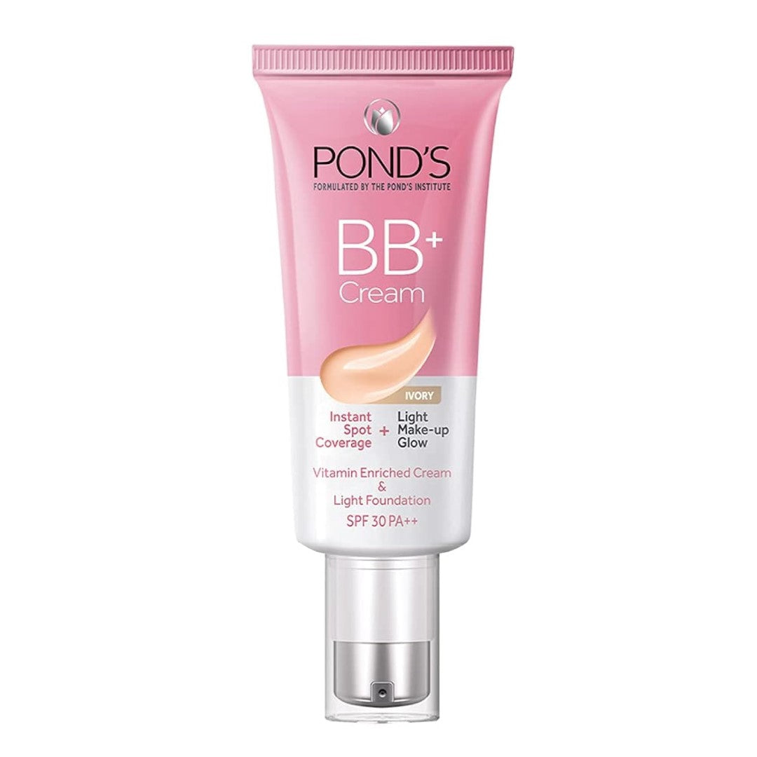 POND'S Bb+ Cream, Instant Spot Coverage + Light Make-Up Glow, Ivory 30G,