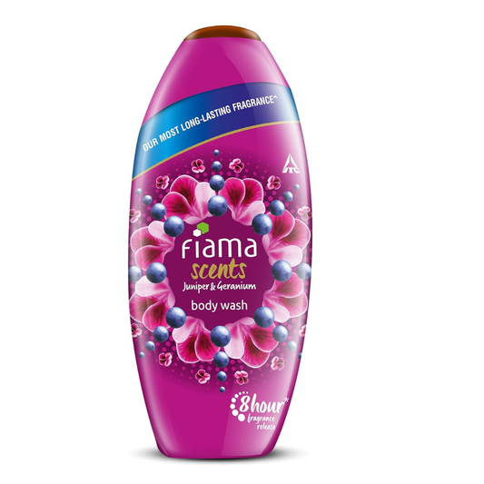 Fiama Scents Body Wash Shower Gel Juniper & Geranium, 250ml, Body Wash for Women & Men with Skin Conditioners, Long Lasting 8 Hour Fragrance Lock Technology