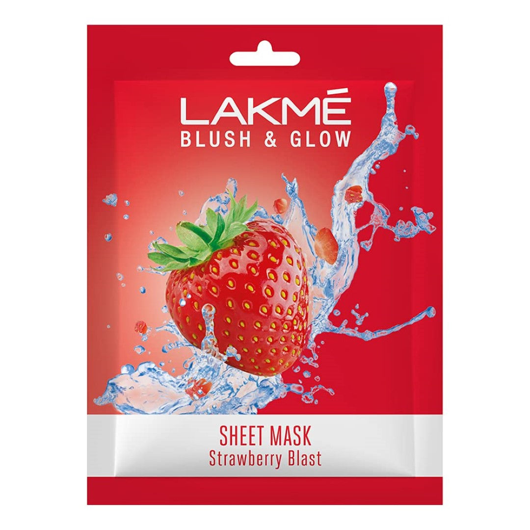 LAKMÉ Blush & Glow Strawberry Sheet Mask, 25 Ml