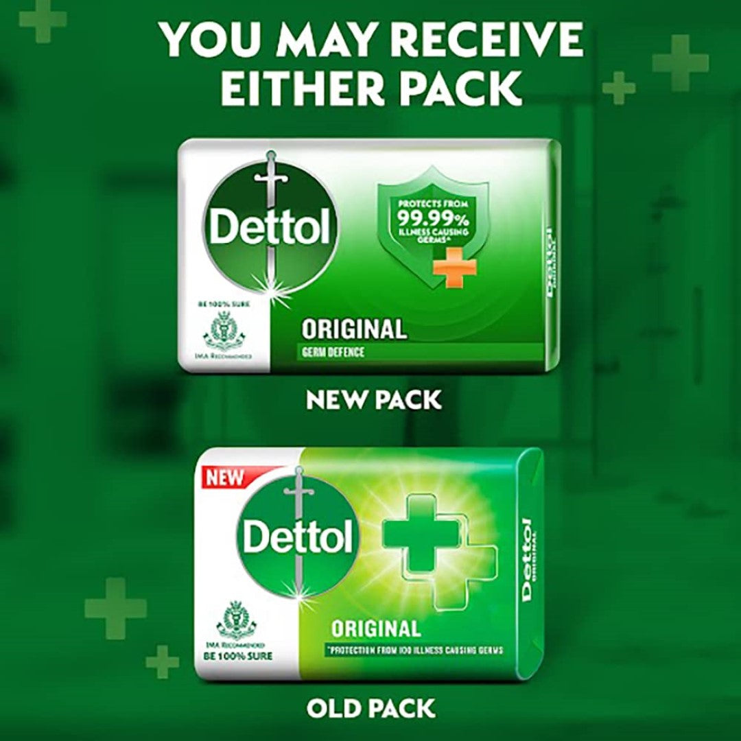 Dettol Original Germ Protection Bathing Soap Bar, 125g each ( Pack of 12)