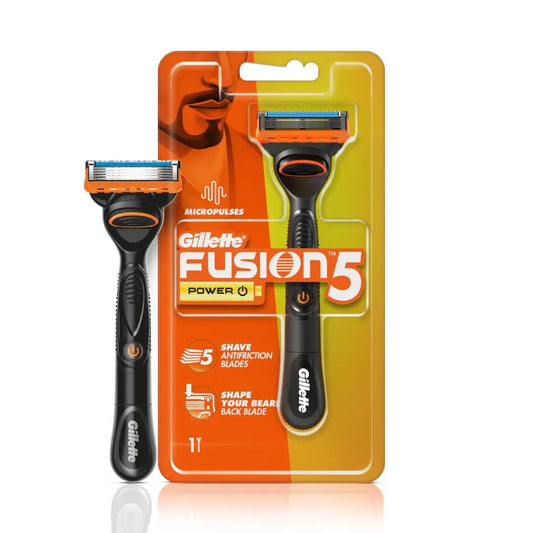 Gillette Fusion Power Razor for Men with blades | With Back blade beard shaper | Face Razor with Precision trimmer | Style Beard Edges | Perfect Shave Perfect Shape | Beard Styling Razor for Men