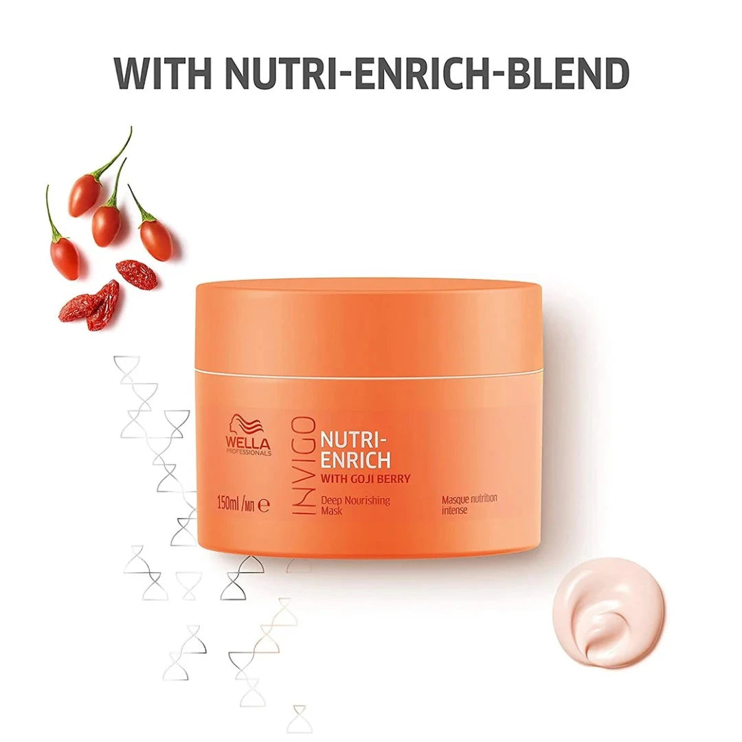 Wella Professionals Invigo Nutri Enrich Deep Nourishing Mask (For Dry And Damaged Hair), 150 Ml