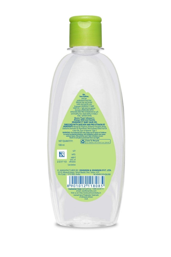 Johnson's Baby Hair Oil with Avocado, 100ml