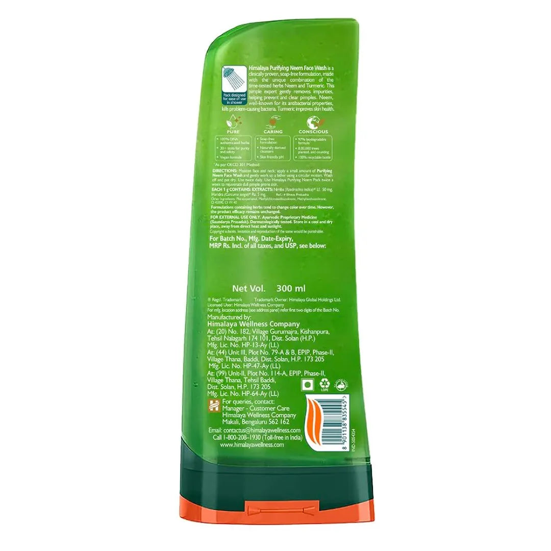 Himalaya Herbals Purifying Neem Face Wash, 300ml