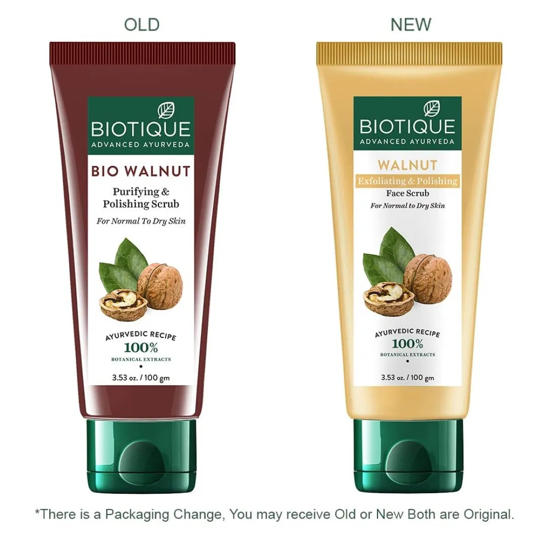 Biotique Walnut Exfoliating & Polishing Face Scrub For Normal to Dry Skin, 100gm Visit the Biotique Store