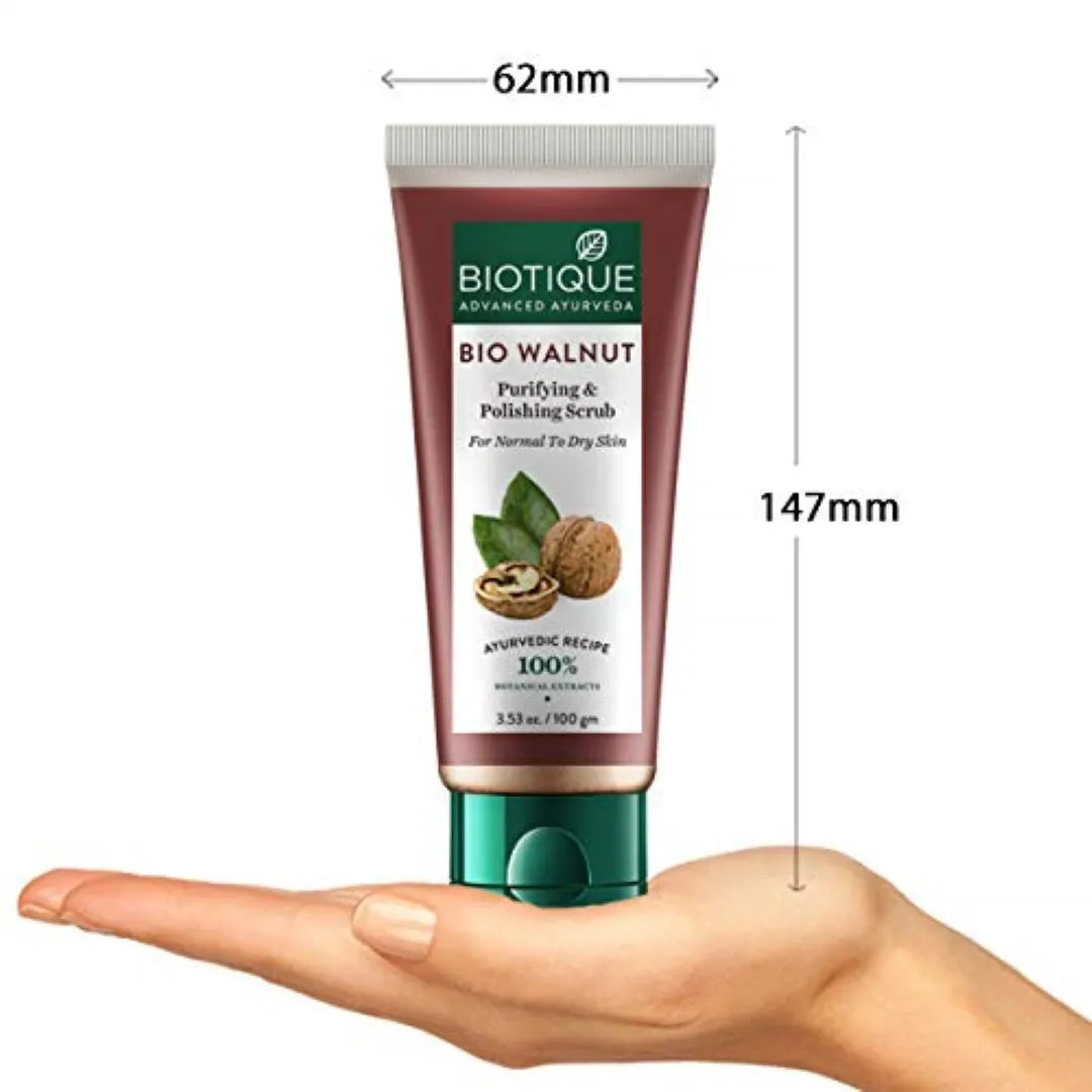 Biotique Walnut Exfoliating & Polishing Face Scrub For Normal to Dry Skin, 100gm Visit the Biotique Store