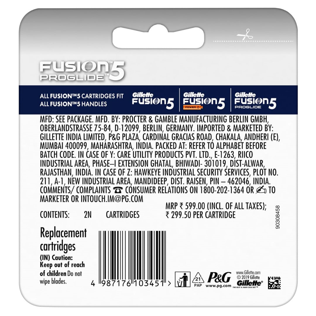 Gillette Fusion Proglide Blades for men - 2