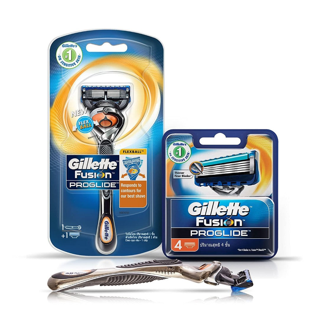 Gillette Flexball Pro Glide Gift Pack And Flexball Men Razor With 4 Flexball Cartridge