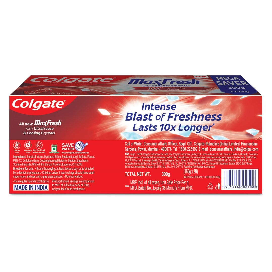 Colgate MaxFresh Toothpaste, Red Gel Tooth Paste