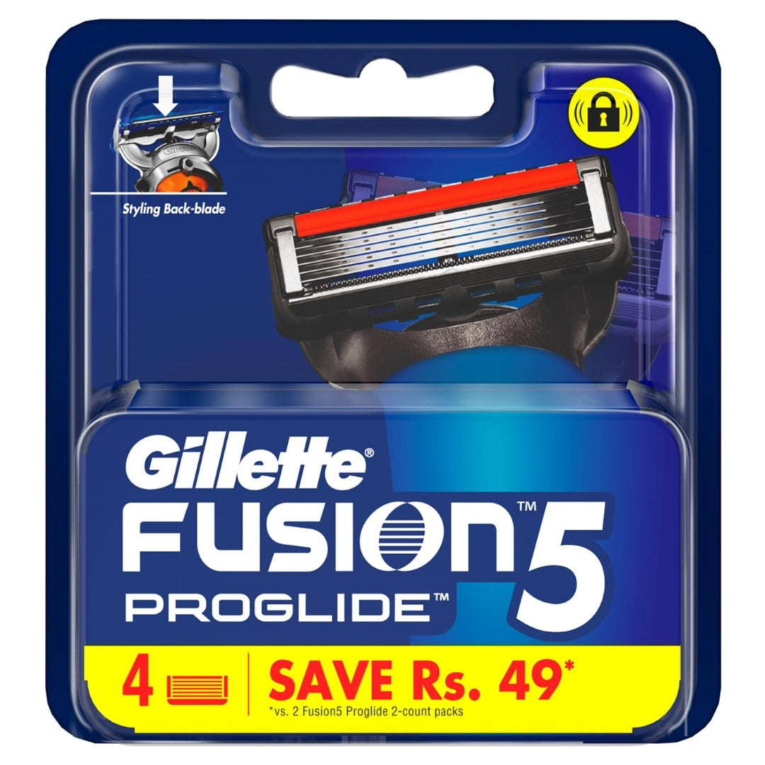 Gillette Fusion Proglide Blades for men with styling back blade - 4