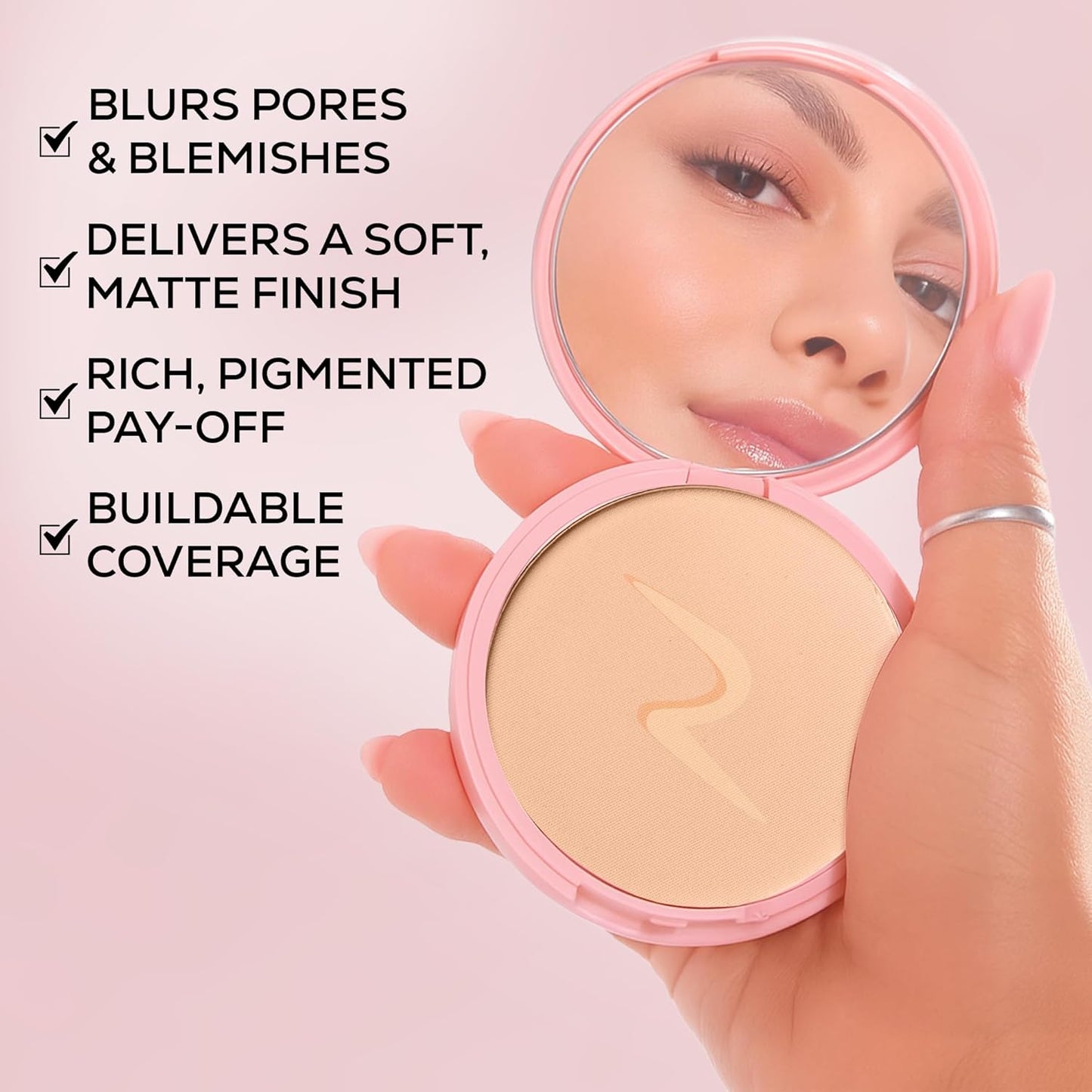 RENEE Bollywood Filter Blurring Compact- Maple Drape | Matte Finish, Full Coverage | Blurs Pores & Blemishes | 9 g