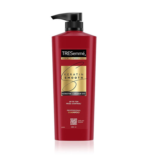 TRESemme Keratin Smooth Shampoo 580 ml|| With Keratin & Argan Oil for Straighter|| Shinier Hair - Nourishes Dry Hair & Controls Frizz|| For Men & Women