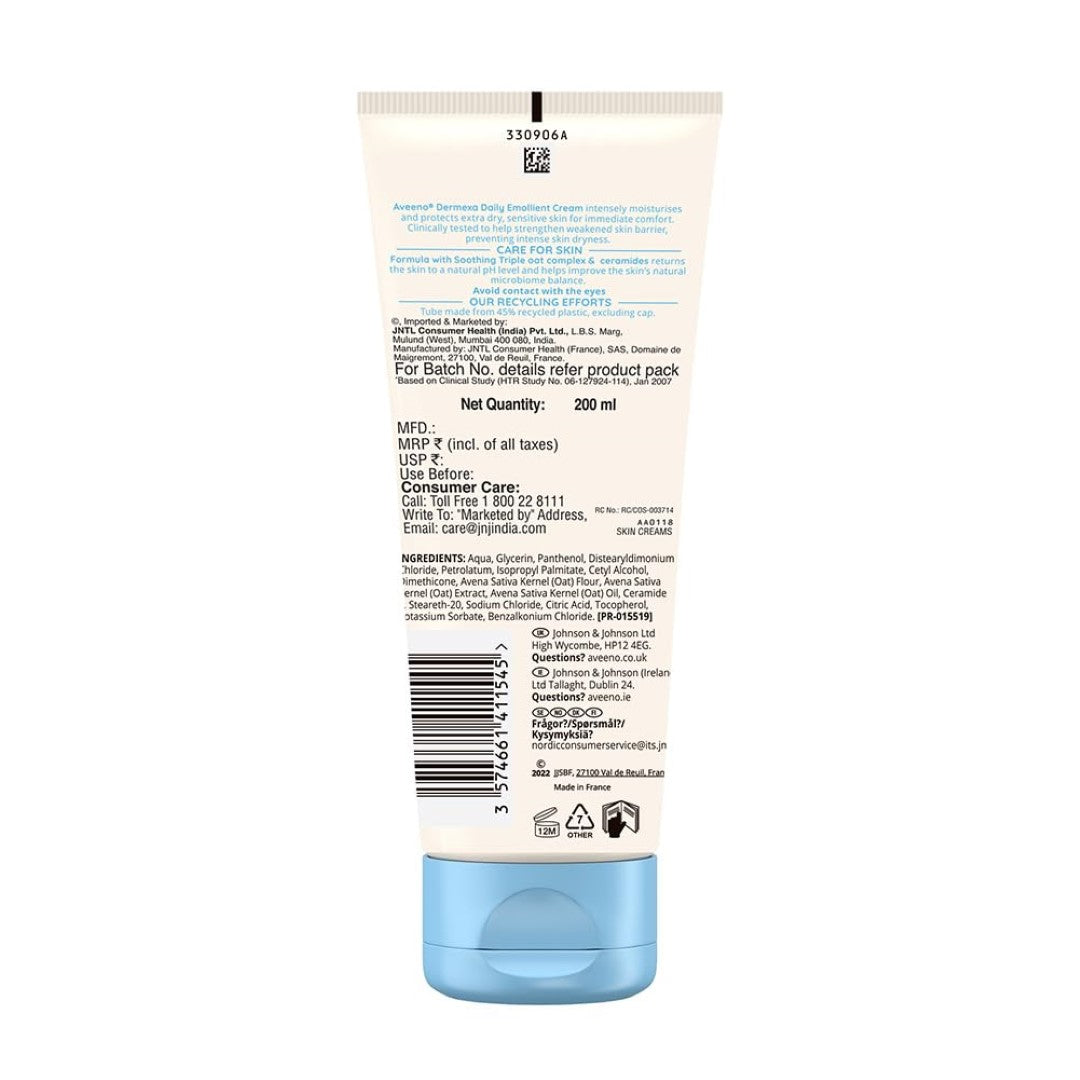 Aveeno Dermexa Emollient Cream 200ml (for very Dry Skin)