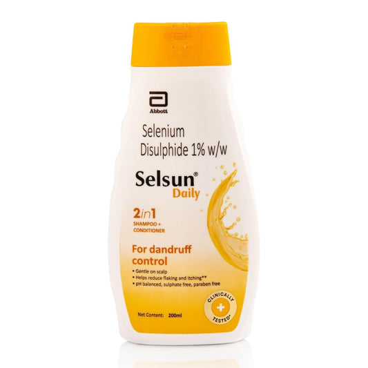 Selsun Daily Anti Dandruff Shampoo, Clears away dandruff flakes, Relieves from dandruff related itching, pH balanced,sulphate free,paraben free, 200ml (200ml)