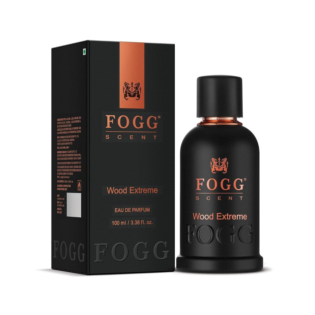 Fogg Scent Wood Extreme Perfume Spray for Men, Long-Lasting, Eau de Parfum, 100 ml