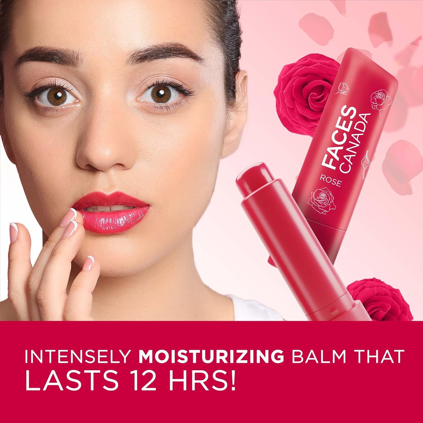 FACESCANADA Color Lip Balm , 4.5g | Red Tint | 12HR Moisture | SPF 15 | Shea Butter, Vitamin C & E Enriched | Hydrating & Nourishing For Dry Chapped Lips | Softens Lips pack of 1