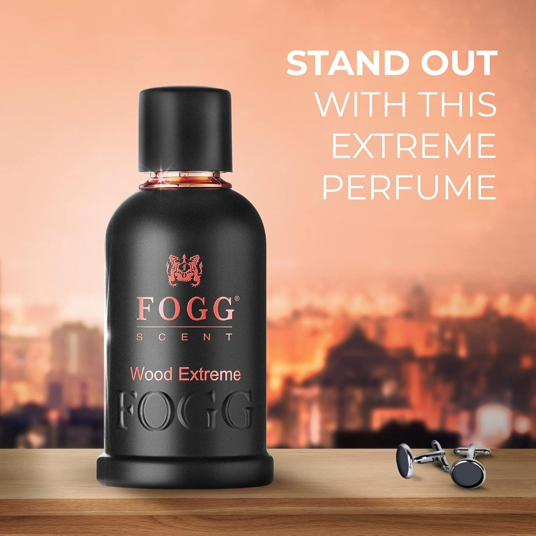 Fogg Scent Wood Extreme Perfume Spray for Men, Long-Lasting, Eau de Parfum, 100 ml