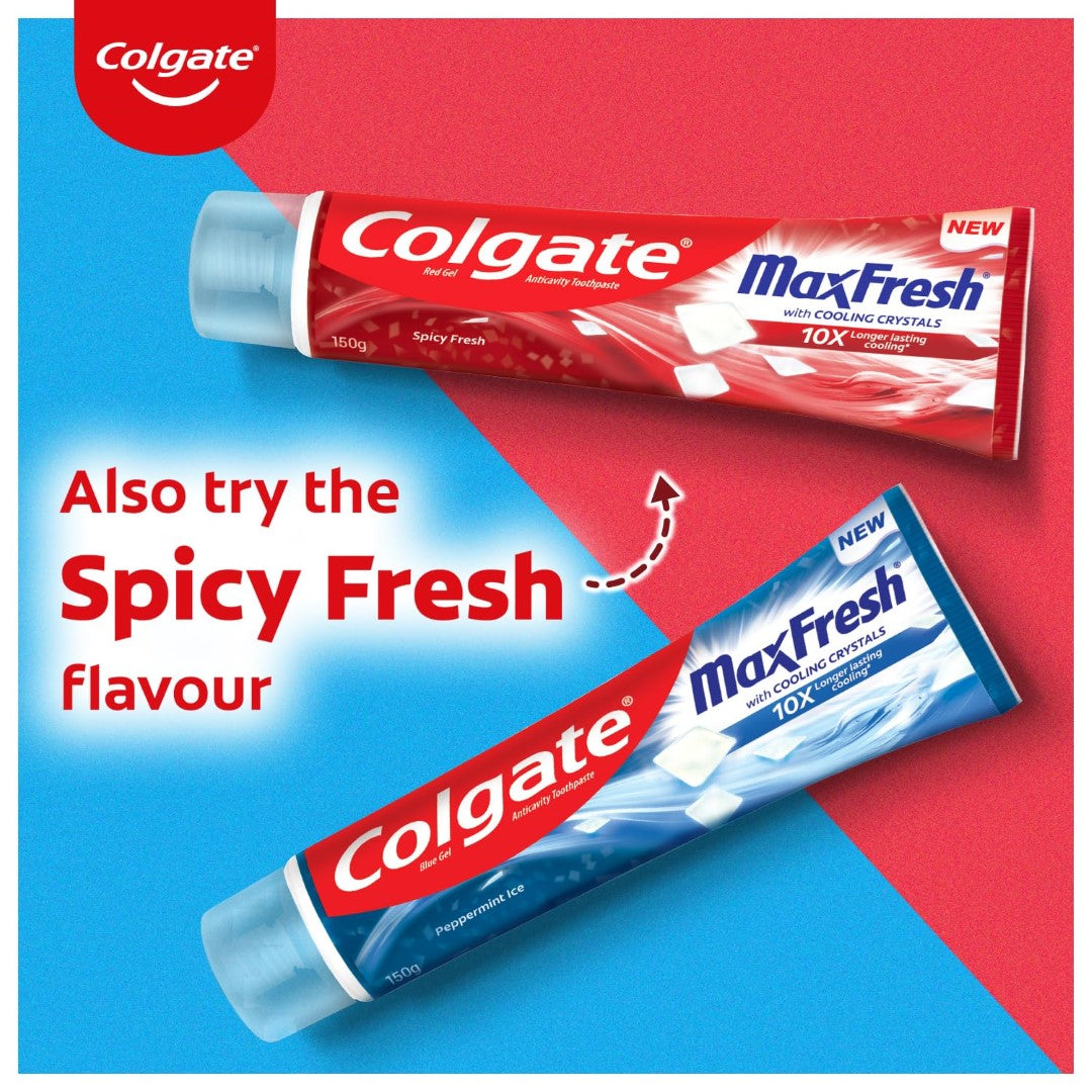 Colgate MaxFresh Toothpaste, Blue Gel Paste with Menthol