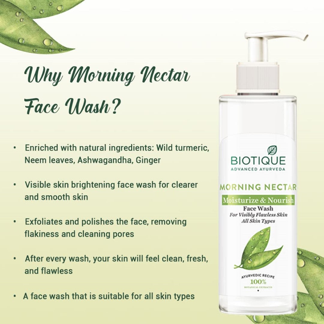 Biotique Bio Morning Nectar Visibly Whitening Face Wash, 200 ml