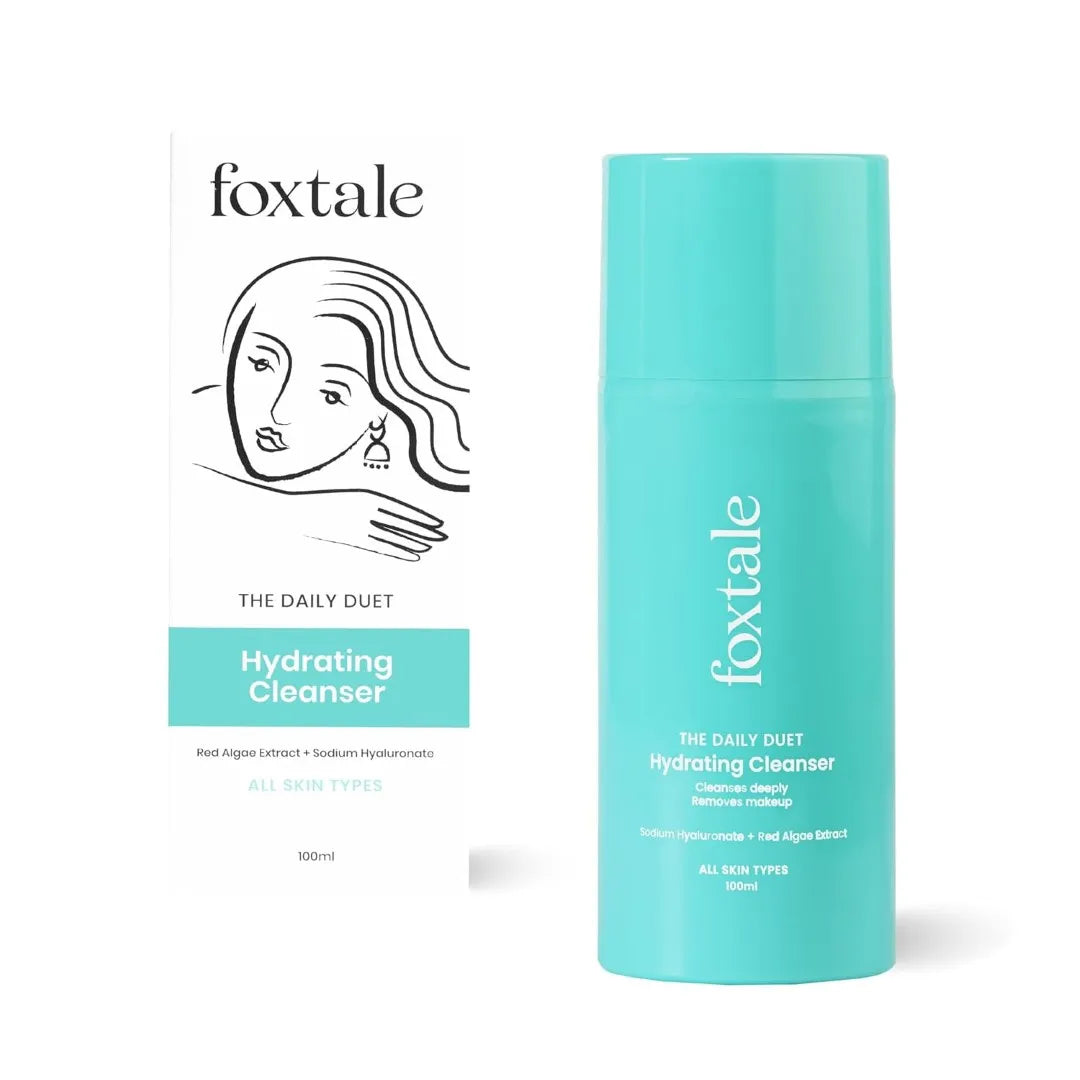 FoxTale The Daily Duet Gentle Hydrating Face Wash And Makeup Remover|Hyaluronic Acid And Red Algae Extract|Cleanser For Dry,Normal,Oily And Sensitive Skin|Pore Cleansing&Dirt Control|Men&Women|100 Ml