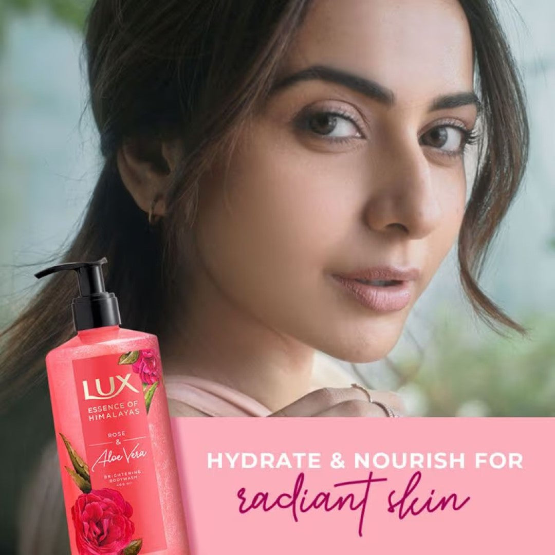 Lux Essence Of Himalayas Rose & Aloe Vera Brightening Body Wash(400ml)